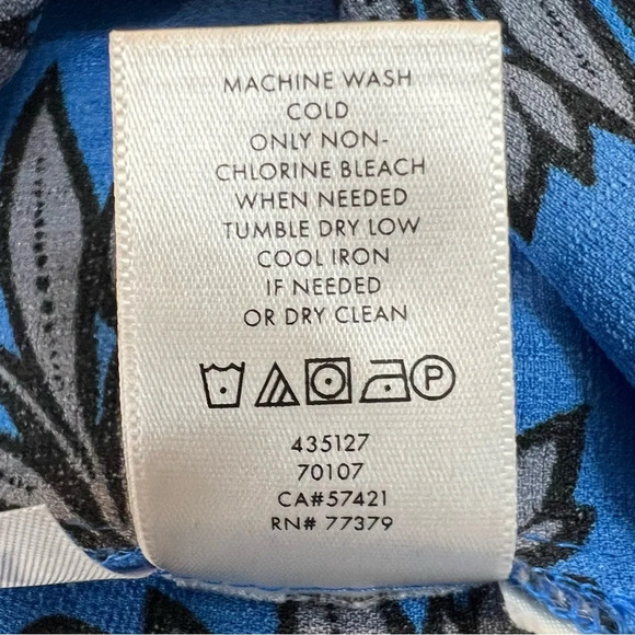 Ann Taylor Beautiful Royal Blue and Gray Piped Short Sleeve. Size Small. - Picture 11 of 11